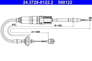 2.5, 2.0, 1.8, 2.8 VR6, 2.5 TDI, 1.9 TD, 2.4 D, 2.8 VR, 1.9 D VW TRANSPORTER IV Linka cięgło sprzęgła ATE