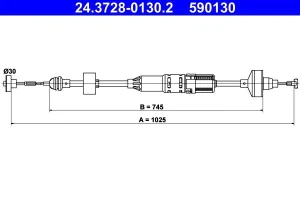 1.6, 1.4 VW GOLF 3 Linka cięgło sprzęgła ATE