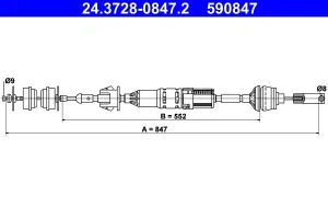 2.0 16V PEUGEOT 406 Linka cięgło sprzęgła ATE