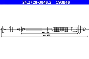 regulacja linki sprzęgła peugeot 206 24.3728-0848.2 ATE