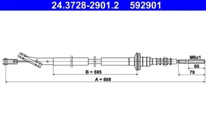 1.4, 1.2, 1.4 16V, 1.2 LPG CHEVROLET AVEO I Linka cięgło sprzęgła ATE