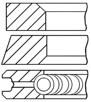 2.4 i, 2.4, 2.4 4WD, 2.4 D VW LT 40-55 Zestaw pierścieni tłoka nadwymiar 0,5mm GOETZE ENGINE