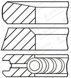 2.4 D LDV CONVOY Zestaw pierścieni tłoka GOETZE ENGINE