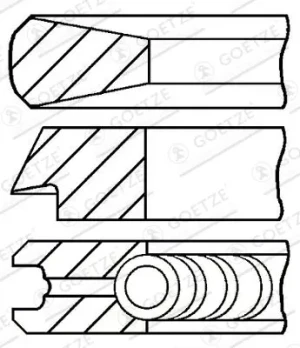 730 d, 740 d BMW 7 E38 Zestaw pierścieni tłoka GOETZE ENGINE