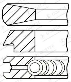 08-114400-45 GOETZE ENGINE Zestaw pierścieni tłoka
