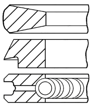 525 xd, 530 d, 530 xd, 520 d, 525 d BMW 5 E60 Zestaw pierścieni tłoka GOETZE ENGINE