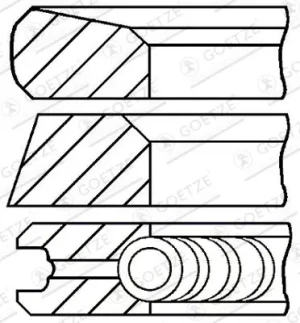 2.5 TD FORD TRANSIT Skrzynia (E_ _) Zestaw pierścieni tłoka GOETZE ENGINE