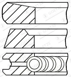 2.5 dCi NISSAN NP300 Zestaw pierścieni tłoka GOETZE ENGINE