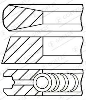 2.2 JTD, 2.2 D FIAT ULYSSE Zestaw pierścieni tłoka GOETZE ENGINE