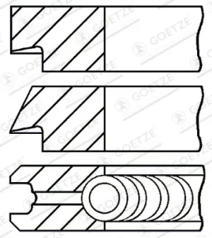 1.4 16V, 1.4 LANCIA DELTA III Zestaw pierścieni tłoka GOETZE ENGINE
