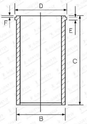14-045821-00 GOETZE ENGINE Tuleja cylindra