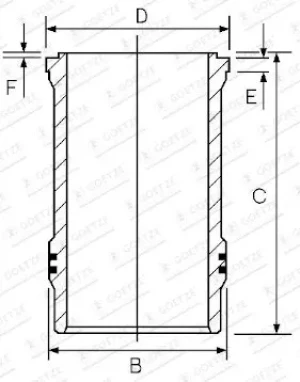 15-480090-00 GOETZE ENGINE Tuleja cylindra