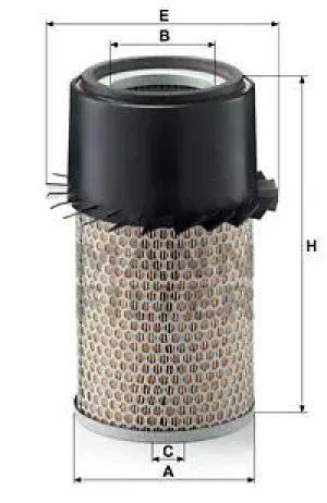 844SA, 844XLA, 844A, 844, 844XL, 844S INTERNATIONAL HARV. 844 Filtr powietrza MANN-FILTER