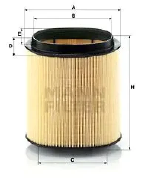 3.8, 3.6 PORSCHE 911 VI Filtr powietrza MANN-FILTER