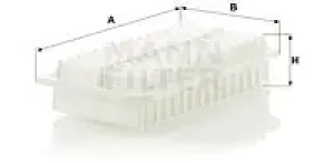 1.8 4WD, 1.8 TOYOTA MATRIX Filtr powietrza MANN-FILTER