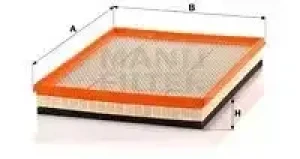 160.55, 120.35, 160.65, 120.55, 150.35, 120.65, 160.35 RENAULT TRUCKS MASCOTT Filtr powietrza MANN-FILTER