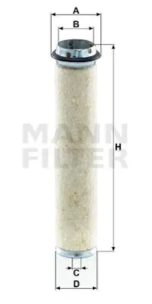 Filtr powietrza wtórnego INTERNATIONAL HARV. 844 MANN-FILTER