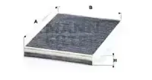 1.6, 1.7 CDI, 1.9 Filtr kabinowy z węglem aktywnym MERCEDES-BENZ VANEO 414 MANN-FILTER