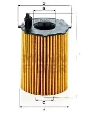Filtr oleju hu 7006 z FIAT 500 MANN-FILTER