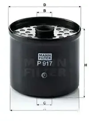 1.6 D, 1.6 TD, 1.7 D Filtr paliwa p 917 x VW TRANSPORTER III Skrzynia MANN-FILTER