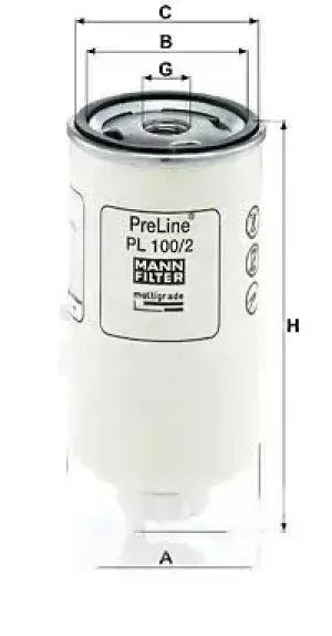 PL 100/2 MANN-FILTER Filtr paliwa