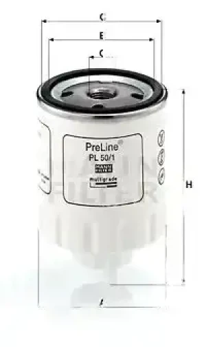 PL 50/1 MANN-FILTER Filtr paliwa