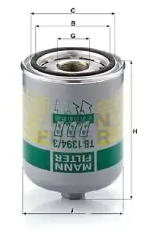 Wkład osuszacza powietrza tb 1394/3 x SCANIA IRIZAR MANN-FILTER