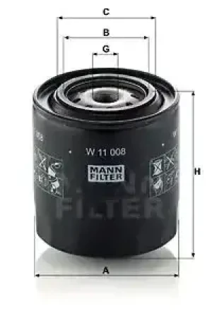W 11 008 MANN-FILTER Filtr oleju