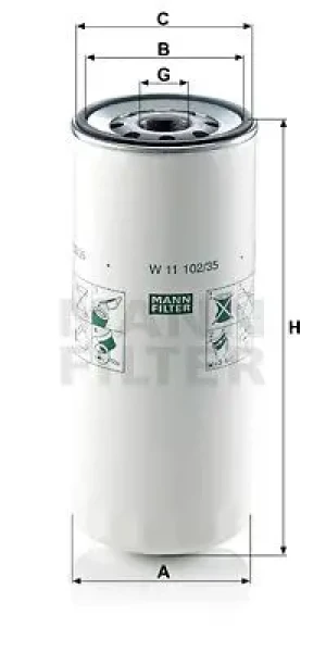 W 11 102/35 MANN-FILTER Filtr oleju
