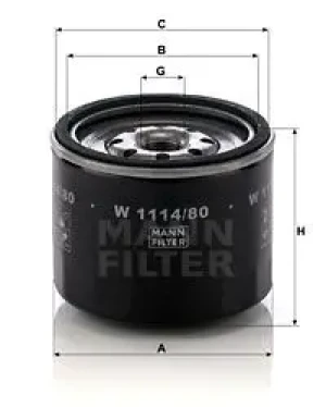 Filtr oleju KIA RETONA MANN-FILTER