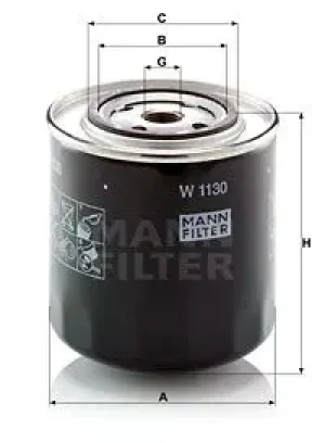 Filtr oleju z zaworem zwrotnym RENAULT TRAFIC MANN-FILTER