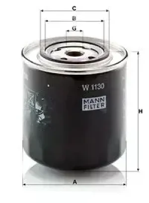 Filtr oleju z zaworem zwrotnym FIAT 131 MANN-FILTER