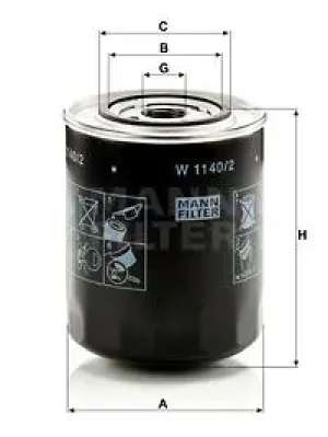 W 1140/2 MANN-FILTER Filtr oleju