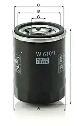 Filtr oleju z zaworem zwrotnym SUZUKI SWIFT II MANN-FILTER