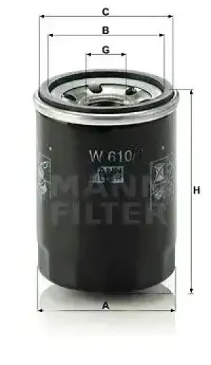 Filtr oleju HONDA CIVIC VI MANN-FILTER