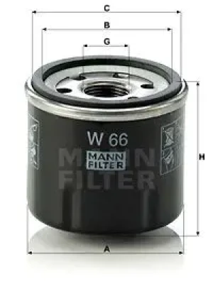 Filtr oleju RENAULT CLIO III MANN-FILTER