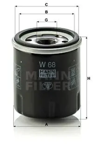Filtr oleju z zaworem zwrotnym RENAULT TWINGO I MANN-FILTER