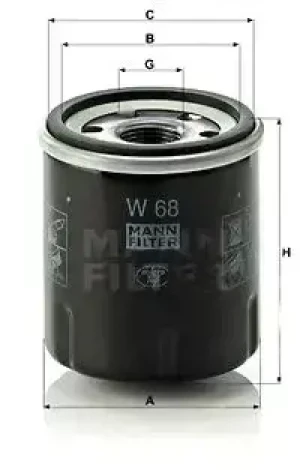 Filtr oleju z zaworem zwrotnym RENAULT CLIO II MANN-FILTER