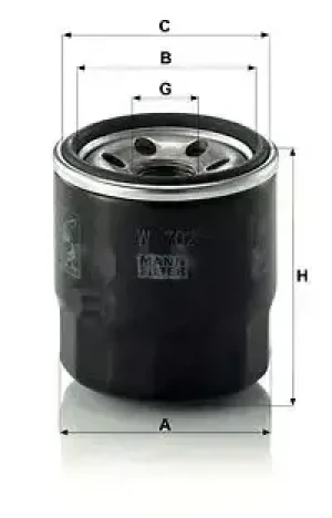Filtr oleju z zaworem zwrotnym HYUNDAI i30 III MANN-FILTER