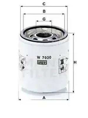 Filtr oleju DODGE JOURNEY MANN-FILTER