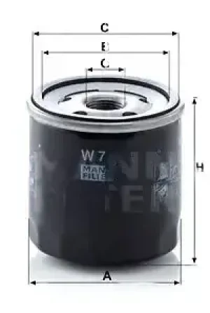 Filtr oleju z zaworem zwrotnym RENAULT MEGANE III MANN-FILTER