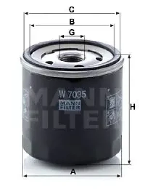 Filtr oleju z zaworem zwrotnym CHRYSLER LE BARON MANN-FILTER