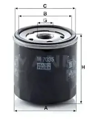 Filtr oleju z zaworem zwrotnym CHRYSLER PT CRUISER MANN-FILTER