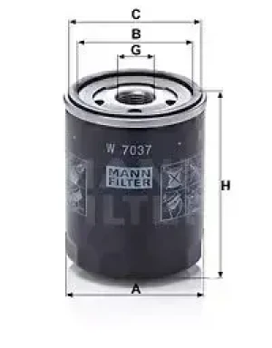 Filtr oleju SUBARU LEGACY IV MANN-FILTER