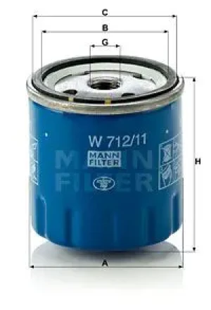 Filtr oleju TALBOT SIMCA 1200 S coupe MANN-FILTER