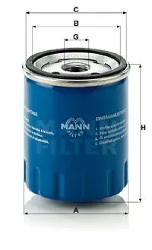 Filtr oleju CITROËN GS MANN-FILTER