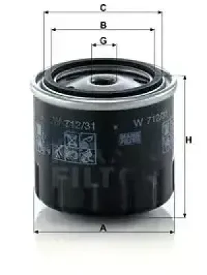 W 712/31 MANN-FILTER Filtr oleju