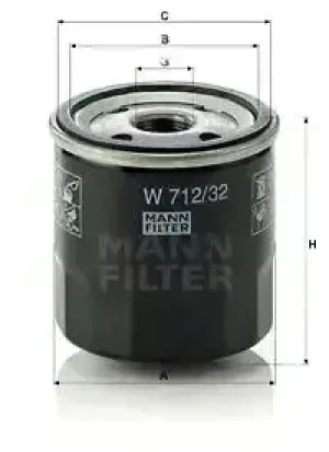 Filtr oleju OPEL ASCONA C MANN-FILTER