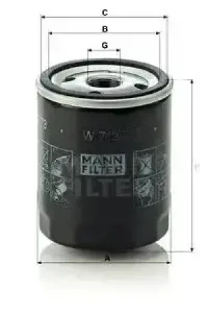 Filtr oleju MAZDA 6 Kombi (GH) MANN-FILTER
