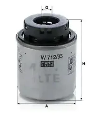 Filtr oleju z dwoma zaworami zwrotnymi VW SCIROCCO MANN-FILTER